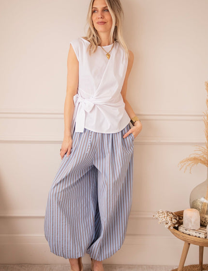 Let The Stripes Flow Blue/Brown - Broek - ellemilla