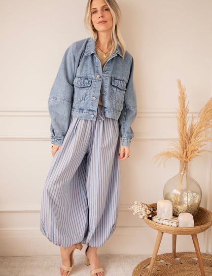 Let The Stripes Flow Blue/Brown - Broek - ellemilla