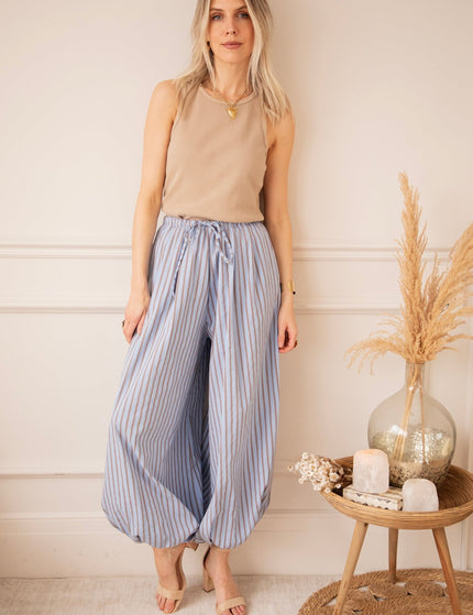 Let The Stripes Flow Blue/Brown - Broek - ellemilla