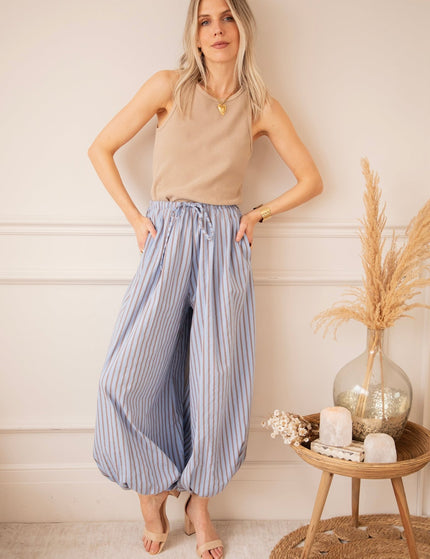 Let The Stripes Flow Blue/Brown - Broek - ellemilla