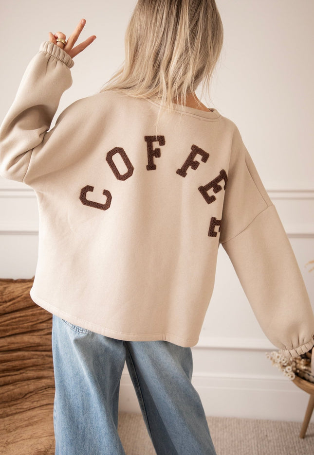 Lily Coffee Beige/Brown - Sweater - ellemilla