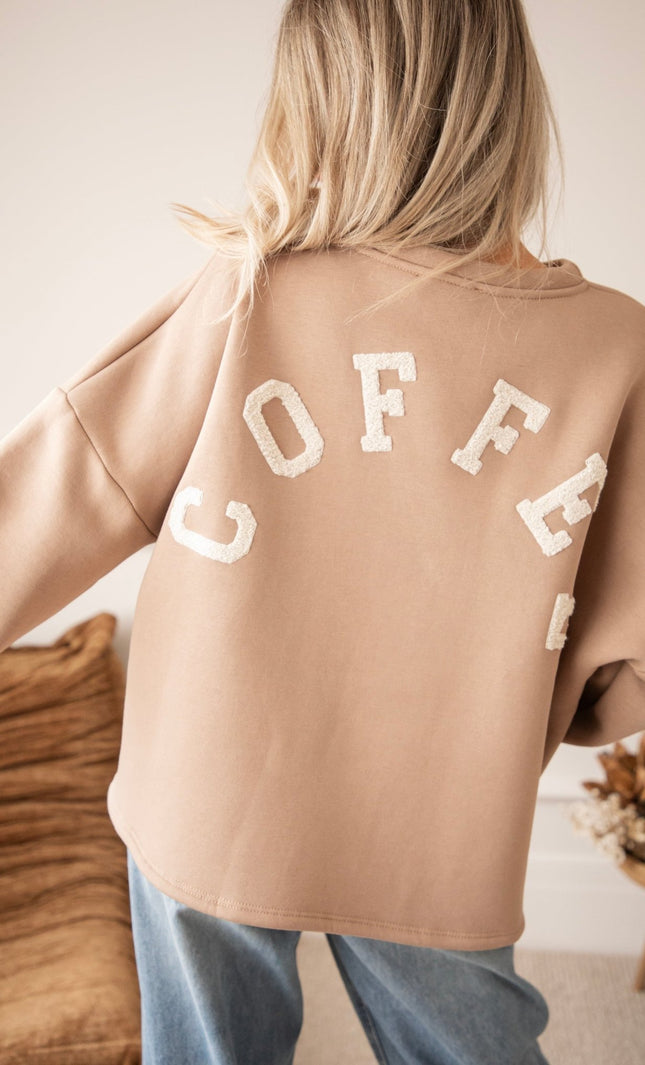 Lily Coffee Taupe/Cream - Sweater - ellemilla