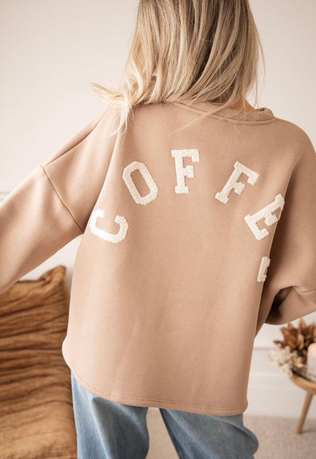 Lily Coffee Taupe/Cream - Sweater - ellemilla