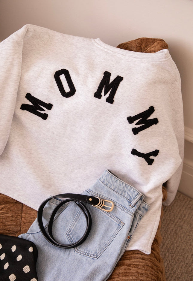 Lily Mommy Soft Grey/Black - Sweater - ellemilla
