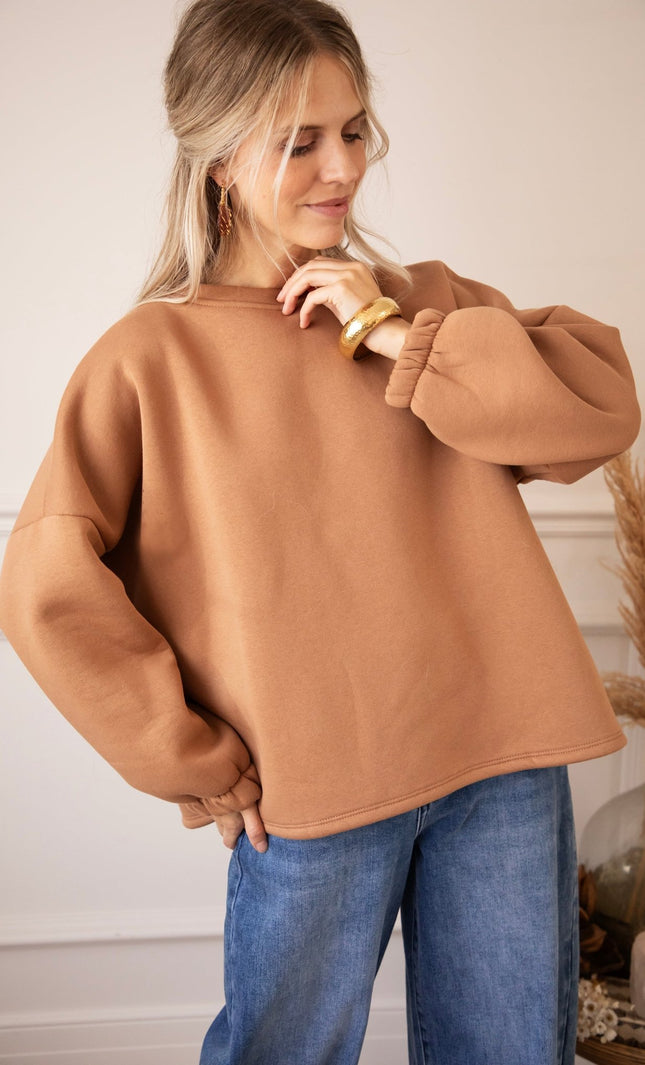 Lily Self Love Caramel/Beige - Sweater - ellemilla