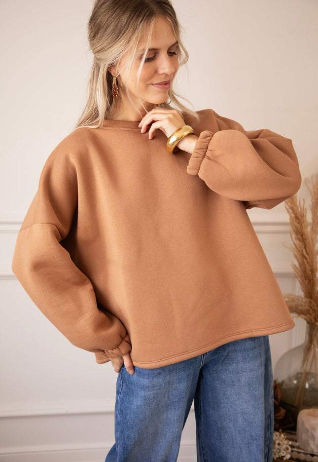Lily Self Love Caramel/Beige - Sweater - ellemilla