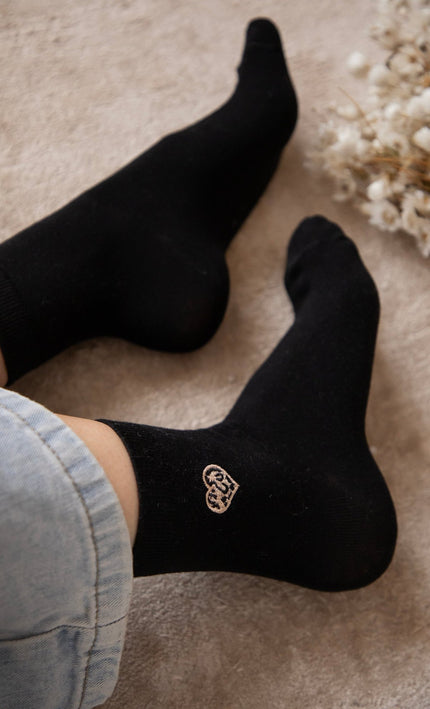 Little Wild Heart Black - Sokken - ellemilla