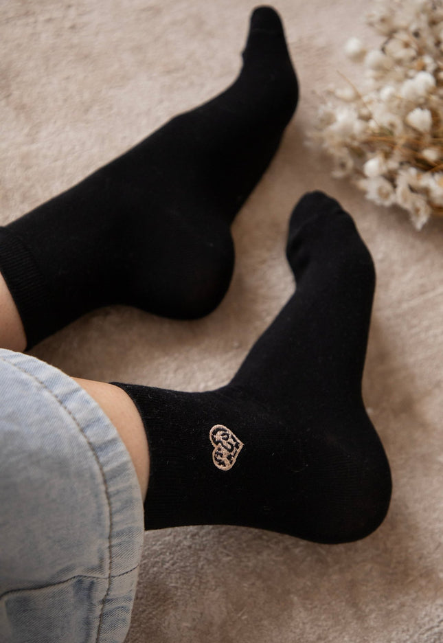 Little Wild Heart Black - Sokken - ellemilla