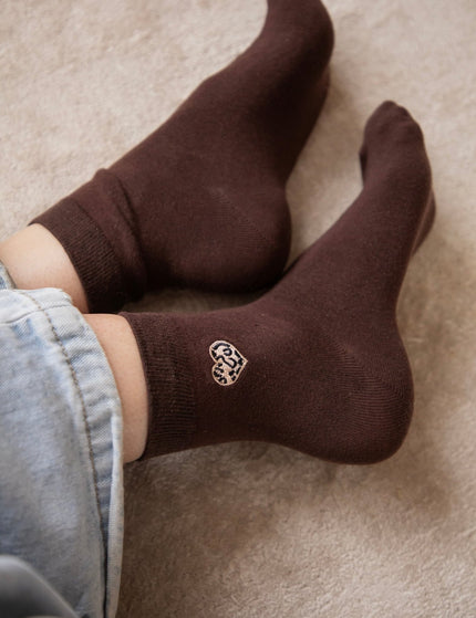 Little Wild Heart Dark Brown - Sokken - ellemilla