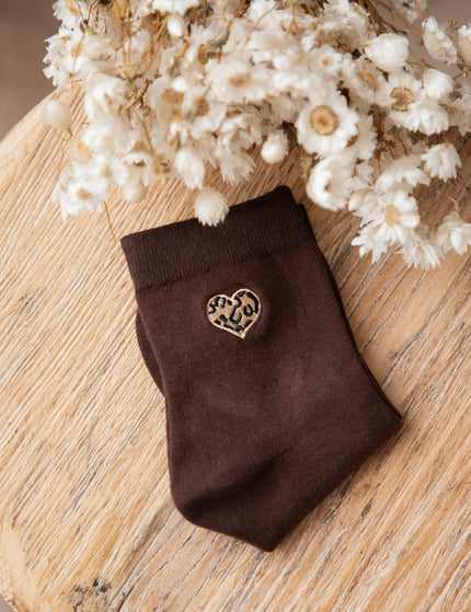 Little Wild Heart Dark Brown - Sokken - ellemilla