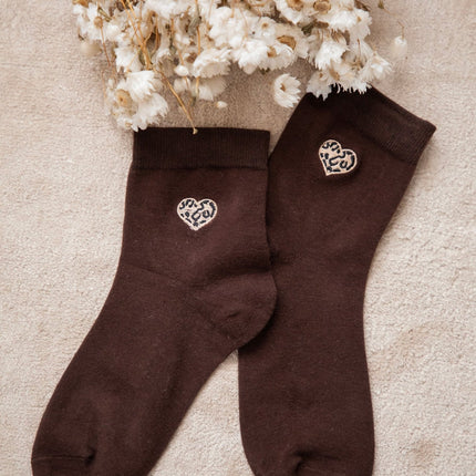 Little Wild Heart Dark Brown - Sokken - ellemilla