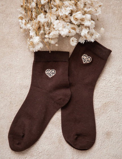 Little Wild Heart Dark Brown - Sokken - ellemilla