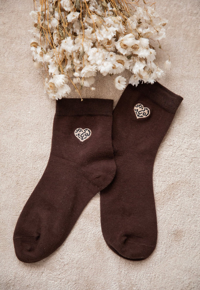 Little Wild Heart Dark Brown - Sokken - ellemilla