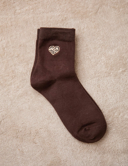 Little Wild Heart Dark Brown - Sokken - ellemilla