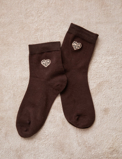 Little Wild Heart Dark Brown - Sokken - ellemilla