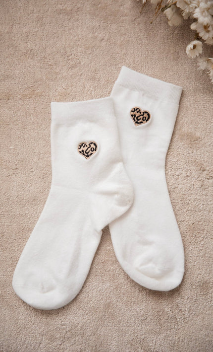 Little Wild Heart Off White - Sokken - ellemilla