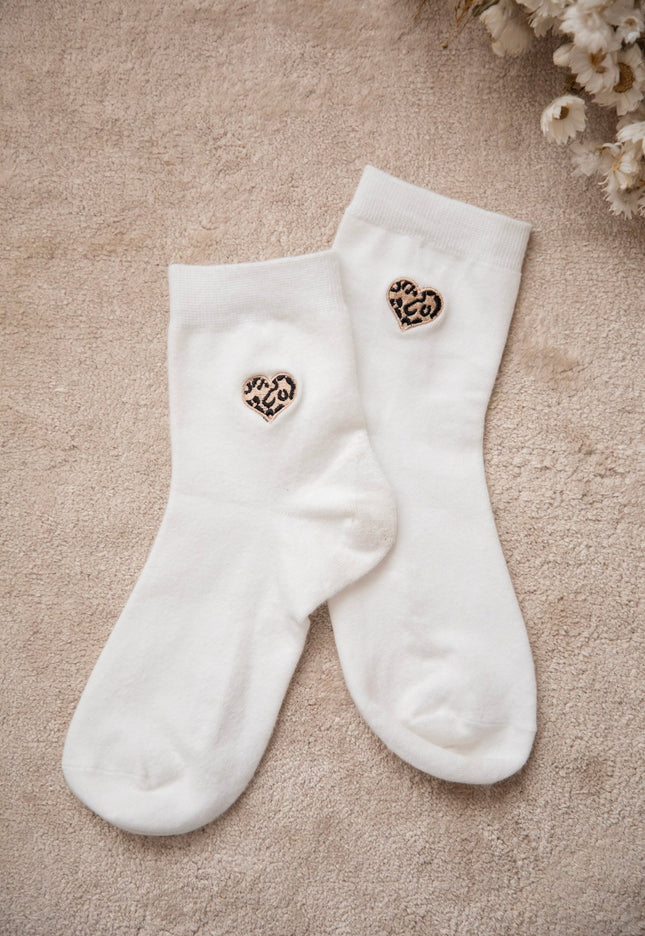 Little Wild Heart Off White - Sokken - ellemilla