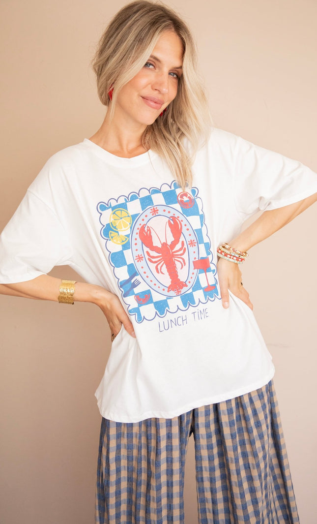 Lobster Lunch White - T-Shirt - ellemilla