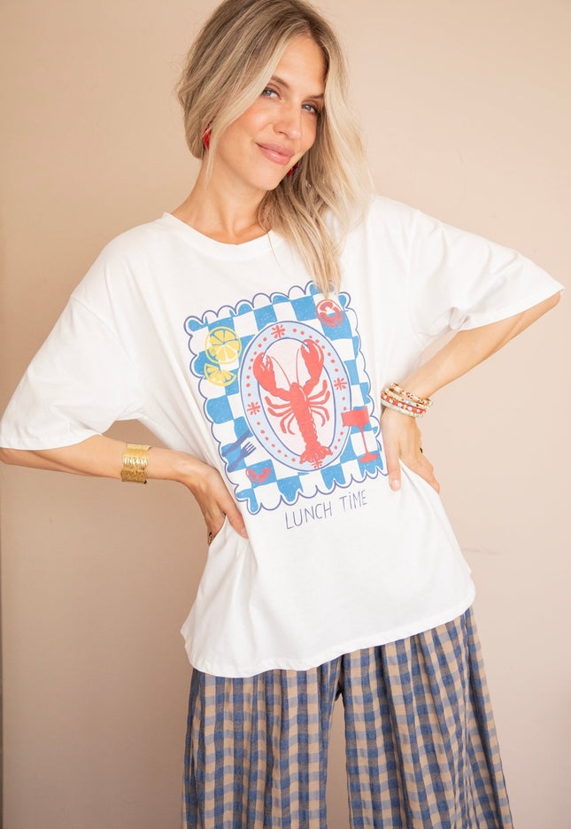 Lobster Lunch White - T-Shirt - ellemilla