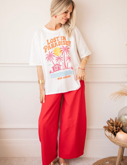 Lost In Paradise White - T-Shirt - ellemilla