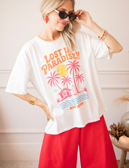 Lost In Paradise White - T-Shirt - ellemilla