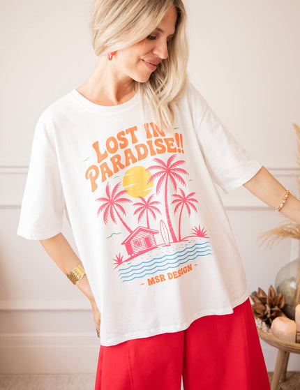 Lost In Paradise White - T-Shirt - ellemilla