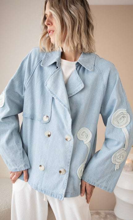 Lotus Denim Light Blue - Jacket - ellemilla