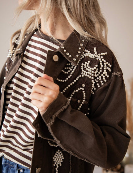 Louise Pearl Dark Brown - Jacket - ellemilla