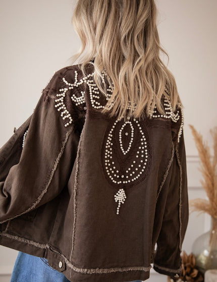 Louise Pearl Dark Brown - Jacket - ellemilla