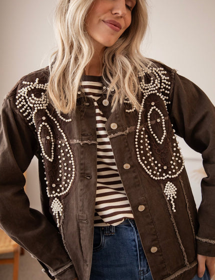 Louise Pearl Dark Brown - Jacket - ellemilla