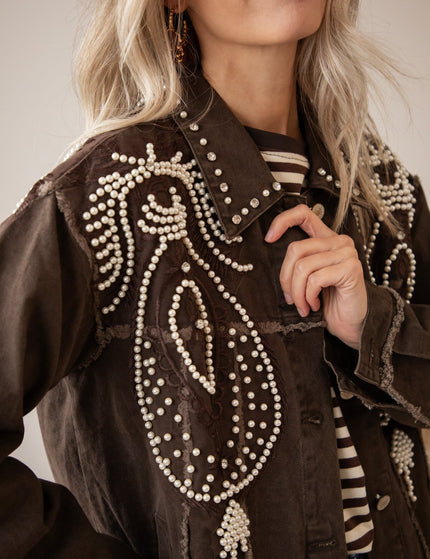 Louise Pearl Dark Brown - Jacket - ellemilla