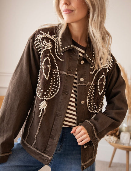 Louise Pearl Dark Brown - Jacket - ellemilla