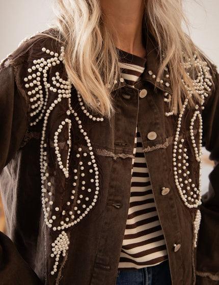 Louise Pearl Dark Brown - Jacket - ellemilla