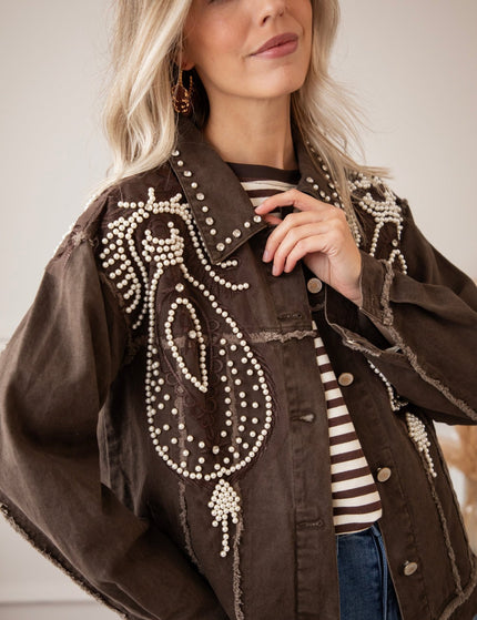 Louise Pearl Dark Brown - Jacket - ellemilla