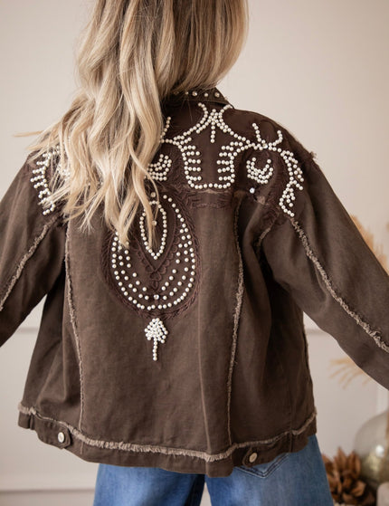 Louise Pearl Dark Brown - Jacket - ellemilla
