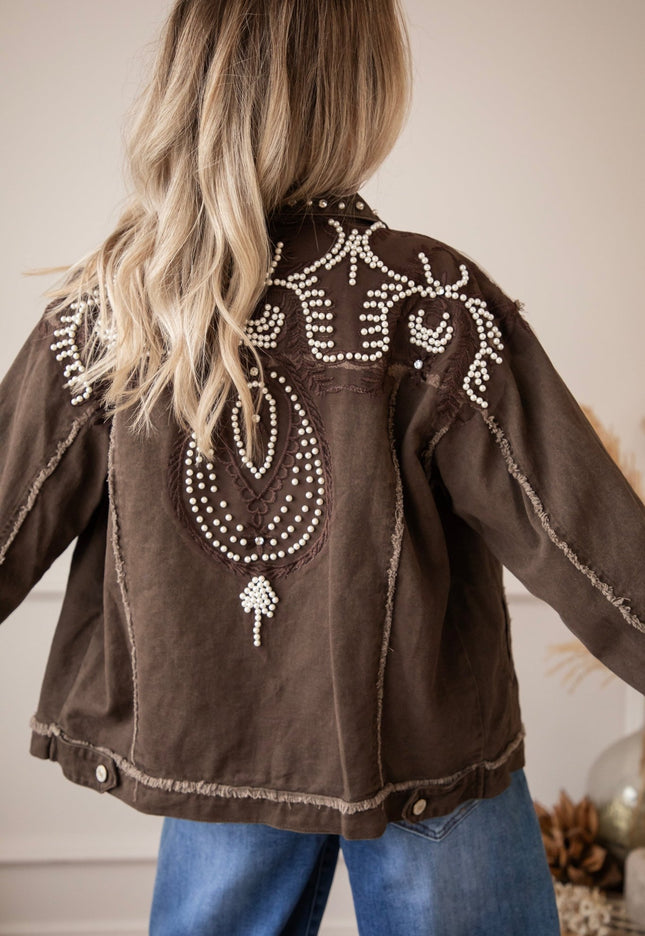 Louise Pearl Dark Brown - Jacket - ellemilla