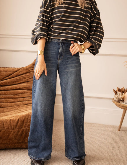 Love Me Wide Dark Blue - Jeans - ellemilla