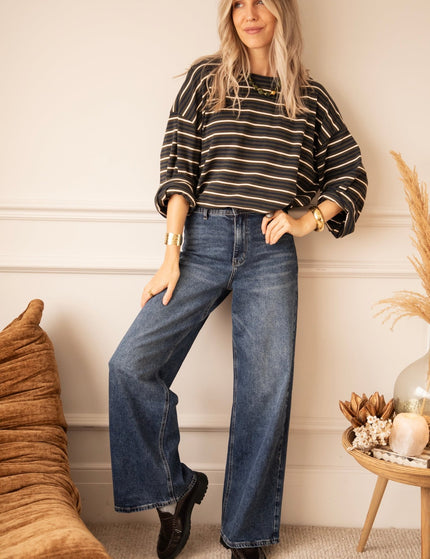 Love Me Wide Dark Blue - Jeans - ellemilla