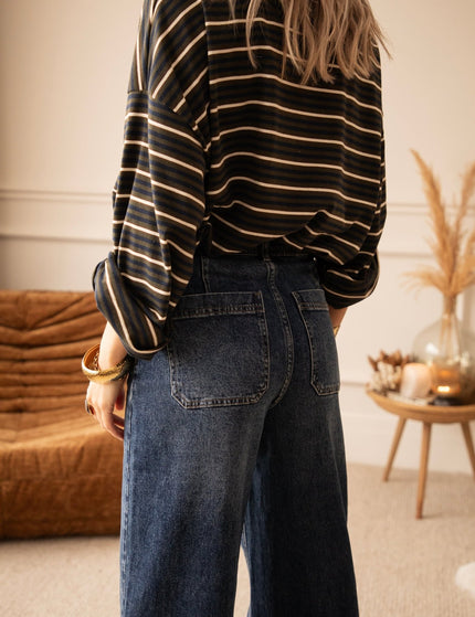 Love Me Wide Dark Blue - Jeans - ellemilla