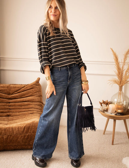 Love Me Wide Dark Blue - Jeans - ellemilla