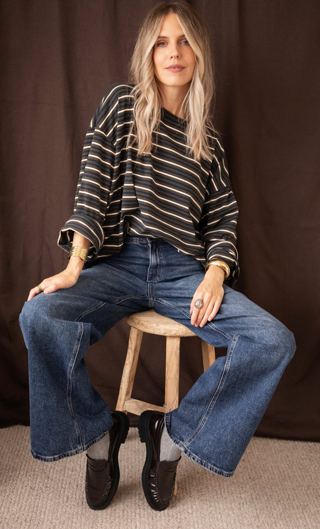 Love Me Wide Dark Blue - Jeans - ellemilla