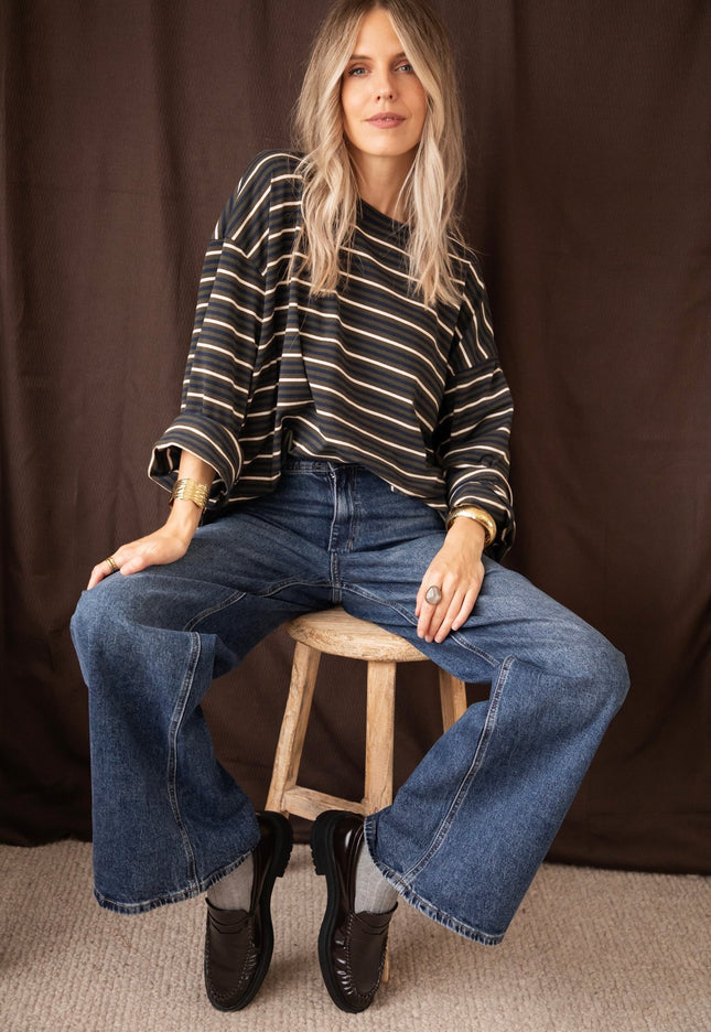 Love Me Wide Dark Blue - Jeans - ellemilla