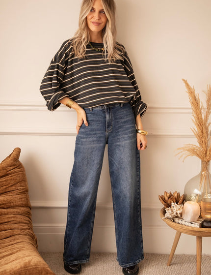 Love Me Wide Dark Blue - Jeans - ellemilla