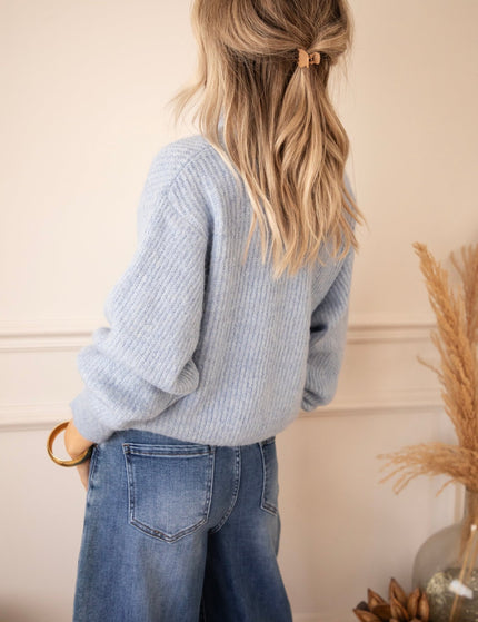 Love Note Knit Dusty Blue - Vest - ellemilla