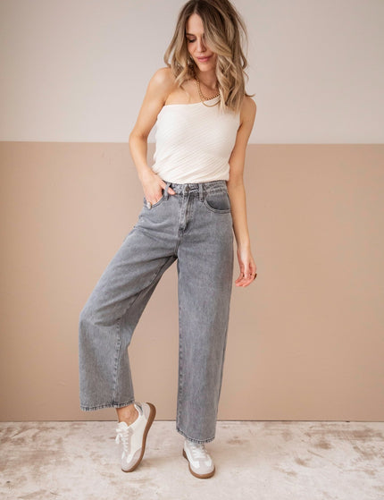 Love Wide Open Dark Grey - Jeans - ellemilla