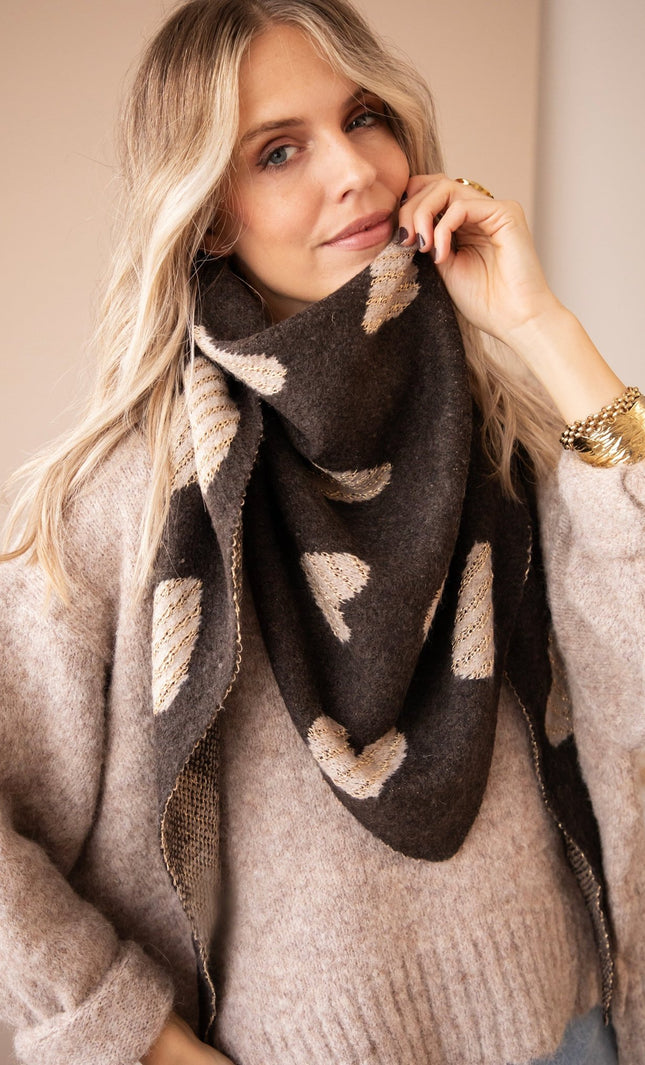 Love You Latte Brown/Taupe - Sjaal - ellemilla