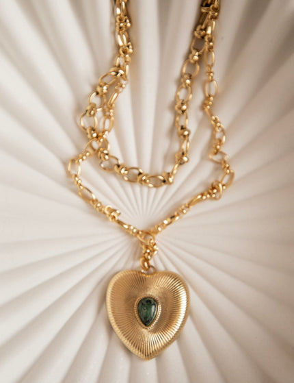 Lovestoned Dark Green/Gold - Ketting - ellemilla