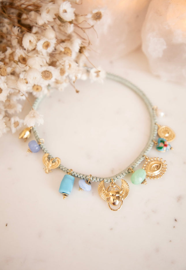 Lucky Charm Blue/Mint - Ketting - ellemilla
