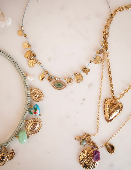 Lucky Charm Blue/Mint - Ketting - ellemilla