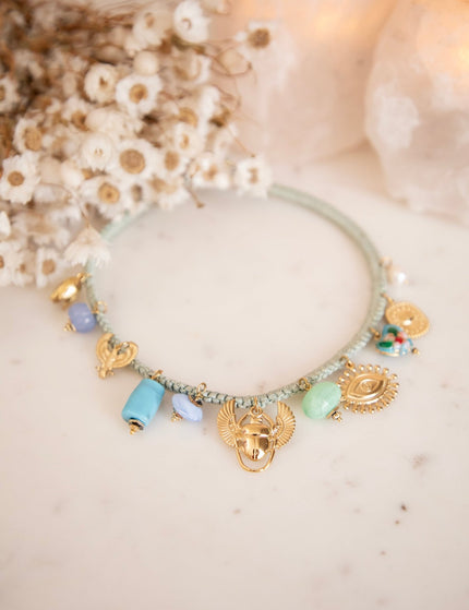 Lucky Charm Blue/Mint - Ketting - ellemilla